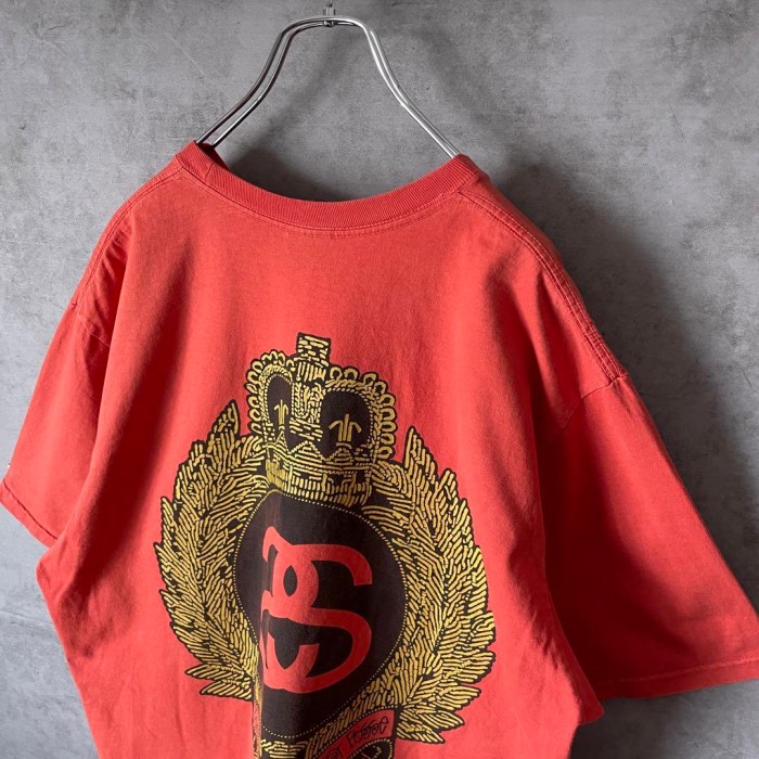 STUSSY SS link back print T-shirt size L 配送B ステューシー　バックプリントTシャツ　橙　シャネルロゴ | Vintage.City 빈티지숍, 빈티지 코디 정보