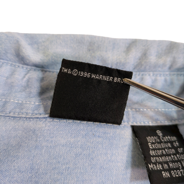 [006]90s ワーナーブラザーズ ルーニー・テューンズ 刺繍コットンシャツ S | Vintage.City 빈티지숍, 빈티지 코디 정보