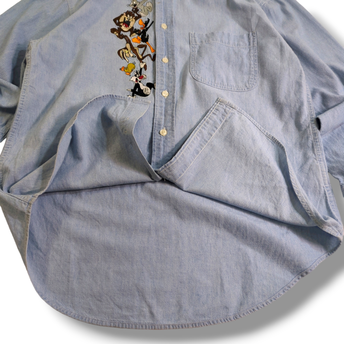 [006]90s ワーナーブラザーズ ルーニー・テューンズ 刺繍コットンシャツ S | Vintage.City Vintage Shops, Vintage Fashion Trends