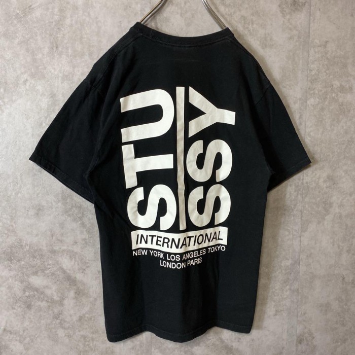 STUSSY big logo backprint T-shirt size M 配送A ステューシー　ビッグロゴ　バックプリントTシャツ　sk8 | Vintage.City 빈티지숍, 빈티지 코디 정보