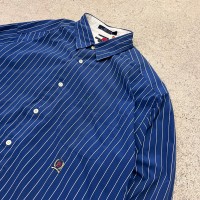 90's TOMMY HILFIGER L/S  shirt/トミーヒルフィガー ブルーストライプ シャツ | Vintage.City 古着屋、古着コーデ情報を発信