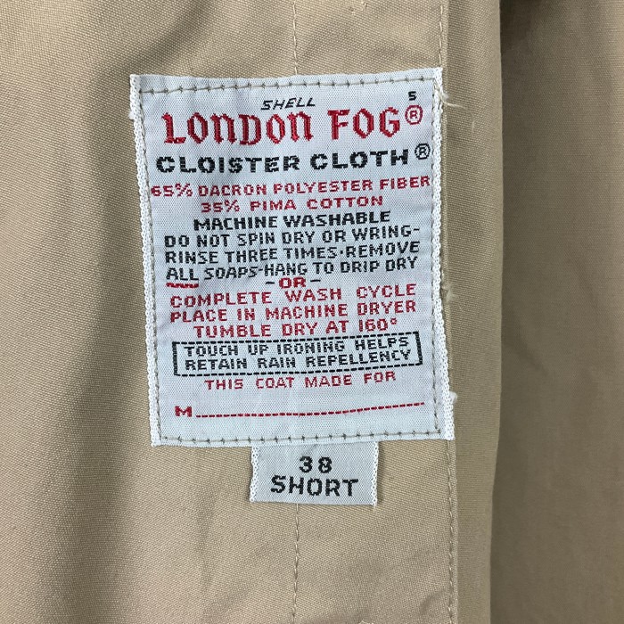70年代 70s London Fog ロンドンフォグ トレンチコート スプリングコート メンズ 38 SHORT 古着 ヴィンテージ ビンテージ ベージュ【f240205011】 | Vintage.City 古着屋、古着コーデ情報を発信