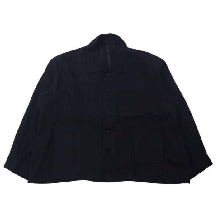 Y's リバーシブル ガーゼシャツジャケット S ブラック コットン リネン混 YF-B30-330 日本製 | Vintage.City 古着屋、古着コーデ情報を発信