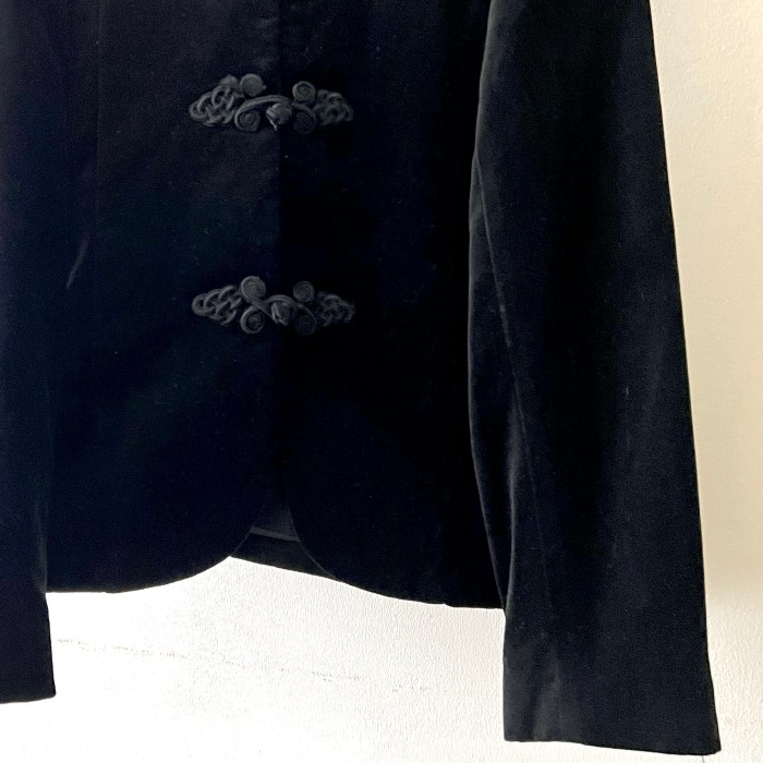 Vintage Cotton Velvet No Collar China JKT | Vintage.City 古着屋、古着コーデ情報を発信