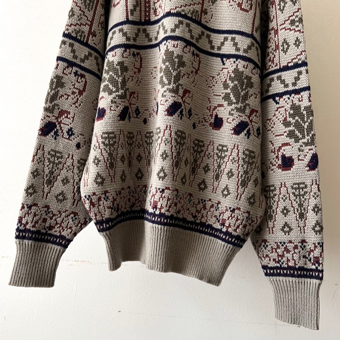 80-90's Pattern Knit Sweater | Vintage.City 古着屋、古着コーデ情報を発信