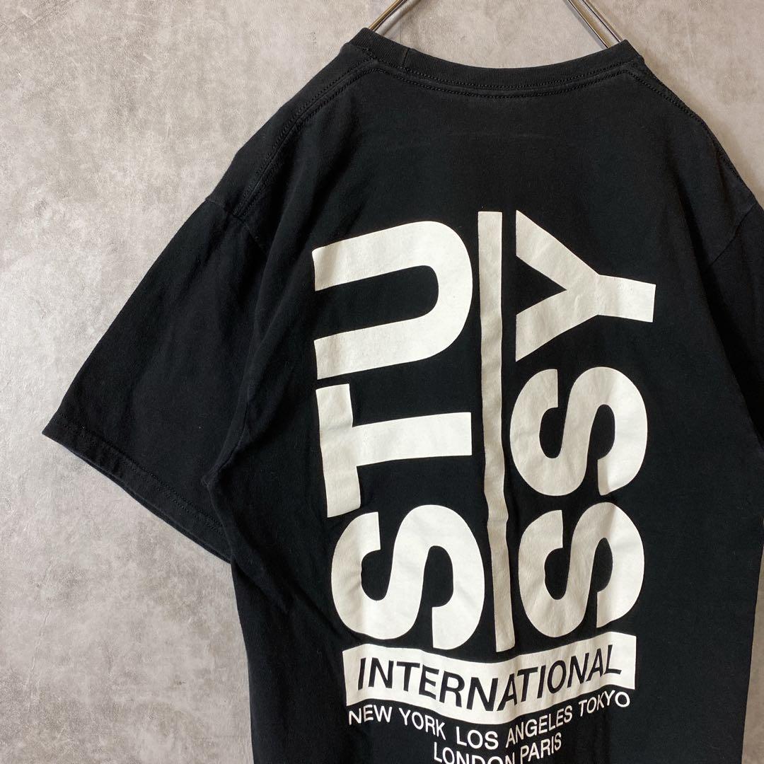 STUSSY big logo backprint T-shirt size M 配送A ステューシー