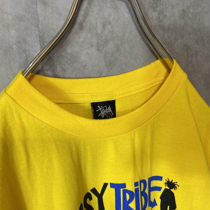STUSSY sslink shadowman multi logo T-shirt size L 配送A ステューシー　マルチロゴ　シャドウマン　黄色　sk8 | Vintage.City 古着屋、古着コーデ情報を発信
