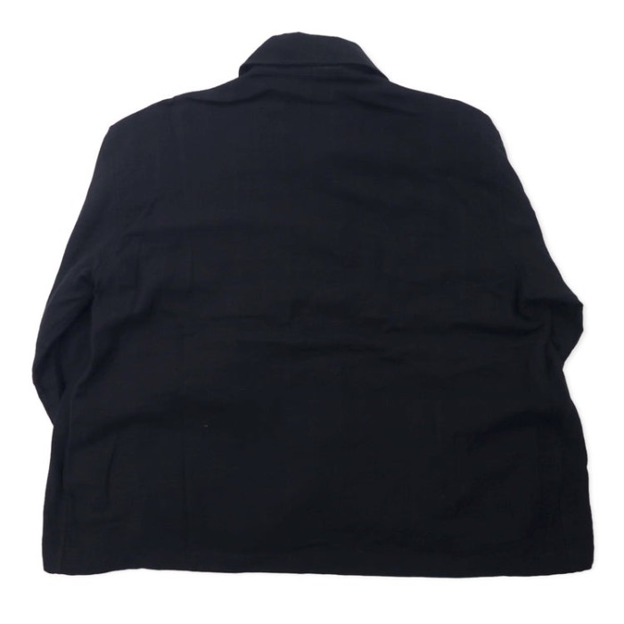 Y's リバーシブル ガーゼシャツジャケット S ブラック コットン リネン混 YF-B30-330 日本製 | Vintage.City 古着屋、古着コーデ情報を発信