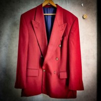 “紅玉外套” Euro Vintage cashmere mixed ruby red tailored jacket | Vintage.City 古着屋、古着コーデ情報を発信