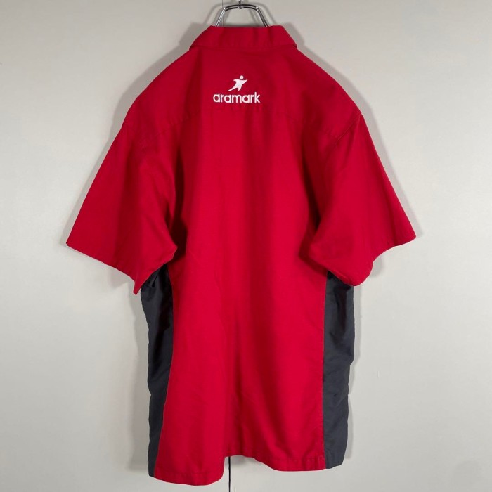 aramark made in mexico work shirt size L 配送C 90's ワークシャツ　企業系　メキシコ製　アラマーク　赤 | Vintage.City 古着屋、古着コーデ情報を発信