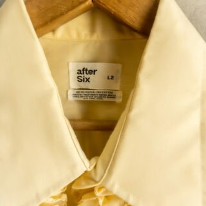“夕空輝舞” 70s After Six beautiful pale yellow ruffle shirt | Vintage.City 古着屋、古着コーデ情報を発信