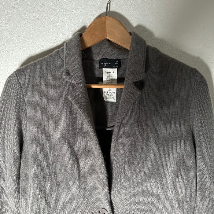 agnes b. Cashmere knit jacket | Vintage.City 古着屋、古着コーデ情報を発信