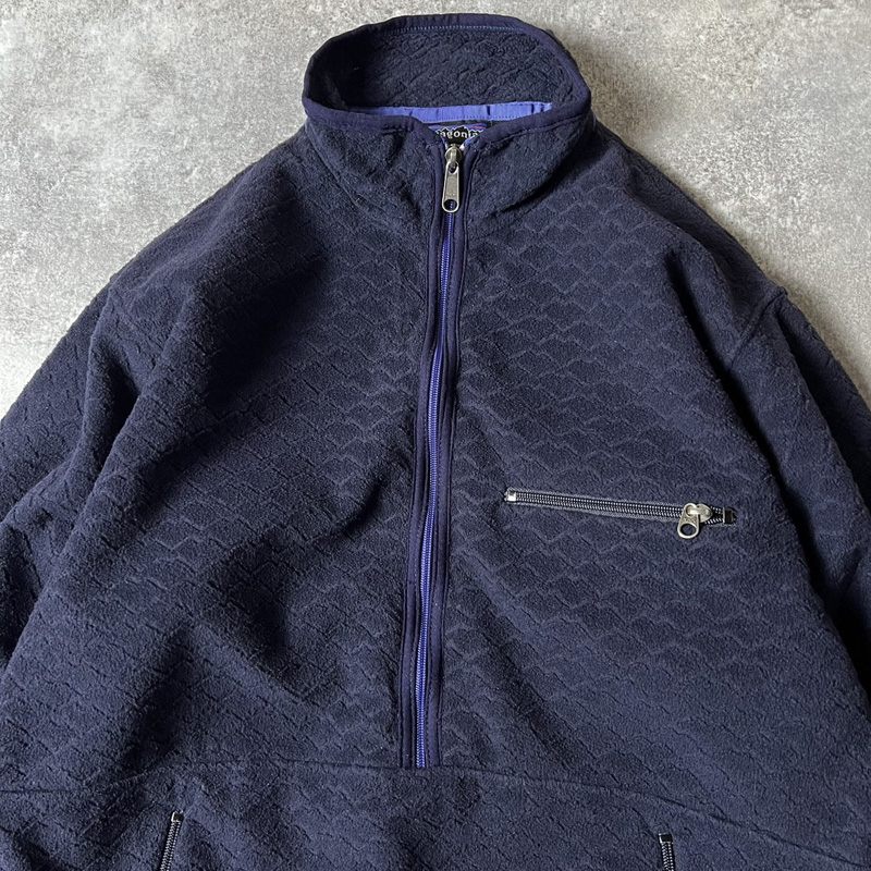 90s 92年製 USA製 Patagonia ハーフジップ プルオーバー フリース ...