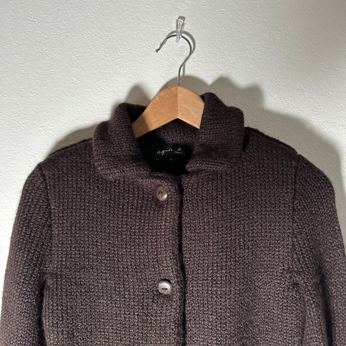 agnes b. Alpaca knit jacket | Vintage.City 古着屋、古着コーデ情報を発信
