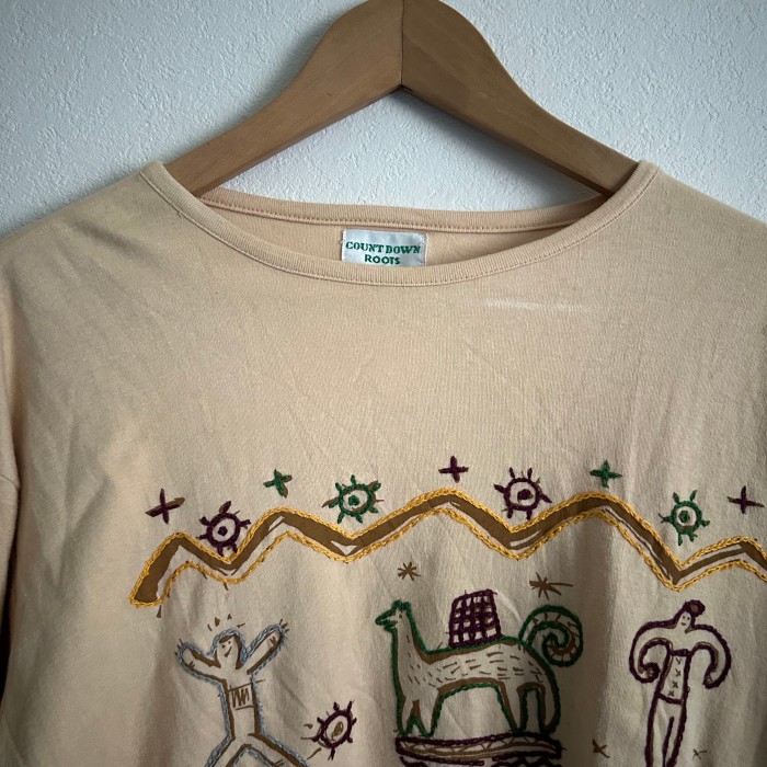 COUNTDOWN ROOTS Embroidery long sleeve tee | Vintage.City 빈티지숍, 빈티지 코디 정보