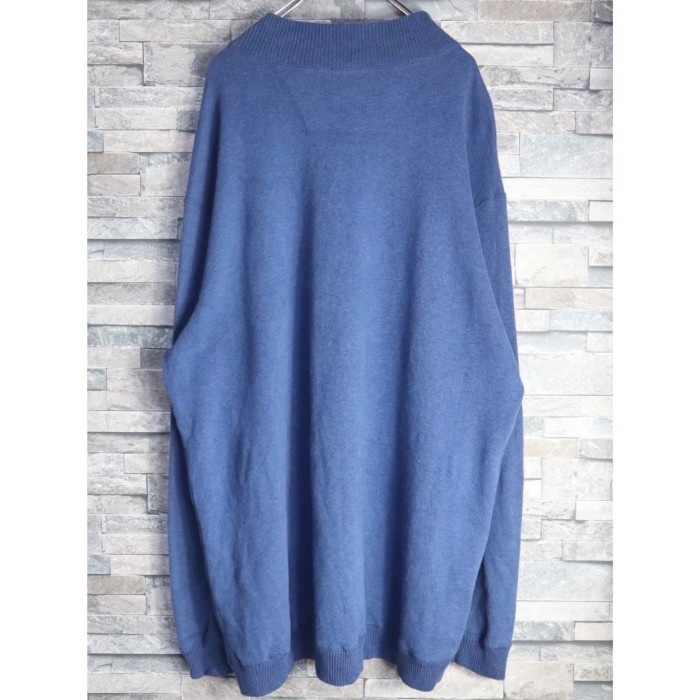 Pale blue half zip knit | Vintage.City 古着屋、古着コーデ情報を発信
