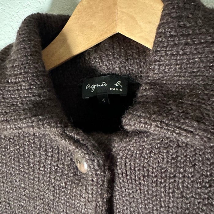 agnes b. Alpaca knit jacket | Vintage.City 빈티지숍, 빈티지 코디 정보