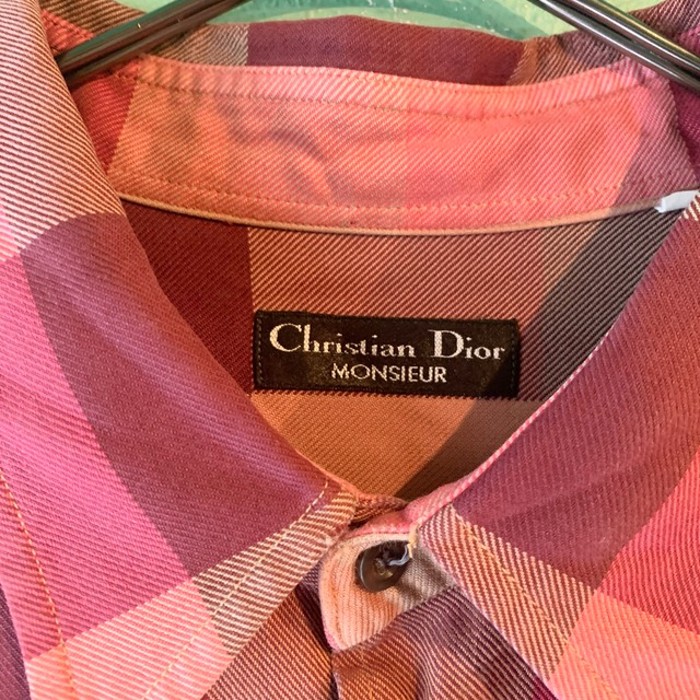90s Christian Dior コットン チェックシャツ | Vintage.City 빈티지숍, 빈티지 코디 정보