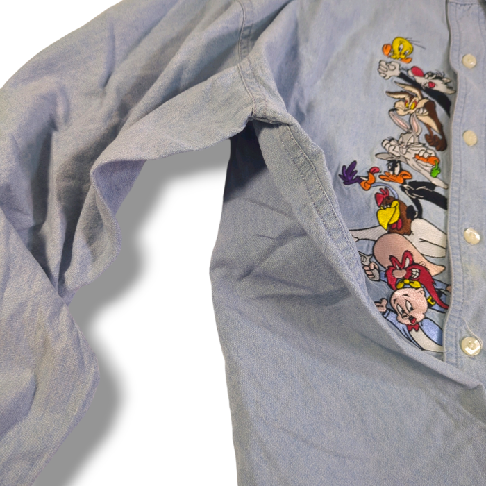 [099]90s ワーナー・ブラザース ルーニーテューンズ コットンシャツ S | Vintage.City 古着屋、古着コーデ情報を発信
