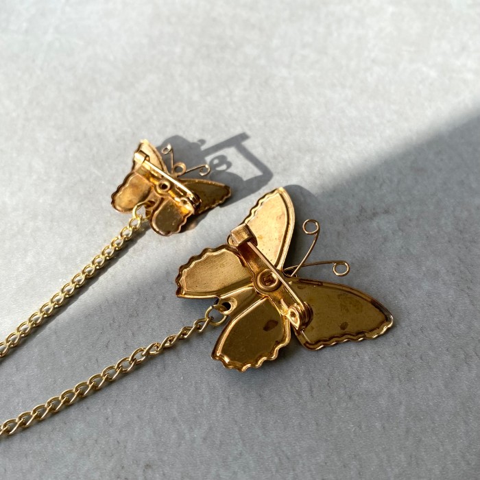 Vintage 70s〜80s USA retro twin red butterfly brooch レトロ ヴィンテージ ツイン 赤い蝶々 ブローチ | Vintage.City 빈티지숍, 빈티지 코디 정보