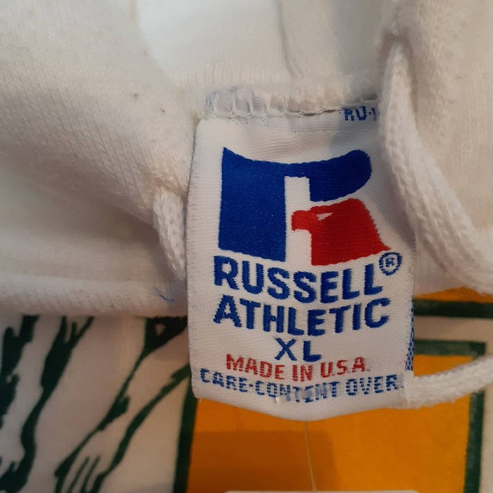 90s RUSSELL ATHLETIC college print sweat parka(made in USA) | Vintage.City 古着屋、古着コーデ情報を発信