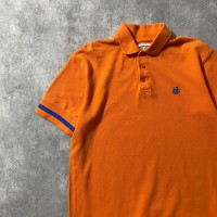 stussy　ステューシー　刺繍ワンポイント　ラインリブ　オレンジ　ポロシャツ | Vintage.City 빈티지숍, 빈티지 코디 정보