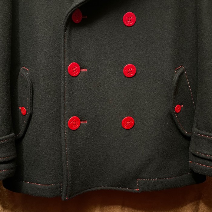 MADE IN JAPAN製 PHENOMENON 2012年AWモデル ウールPコート ネイビー×レッド L/40サイズ | Vintage.City 古着屋、古着コーデ情報を発信