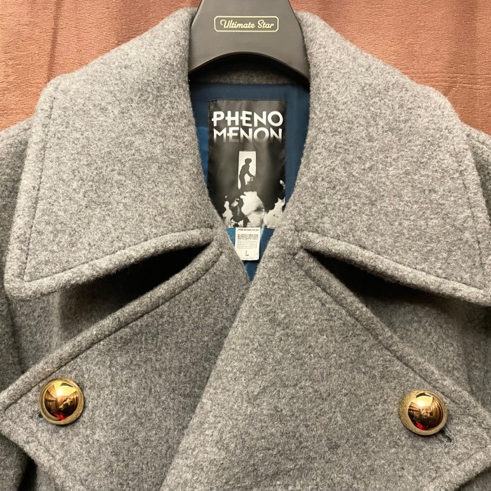 MADE IN JAPAN製 PHENOMENON 2009年モデル 中綿入りウールPコート グレー Lサイズ | Vintage.City 빈티지숍, 빈티지 코디 정보