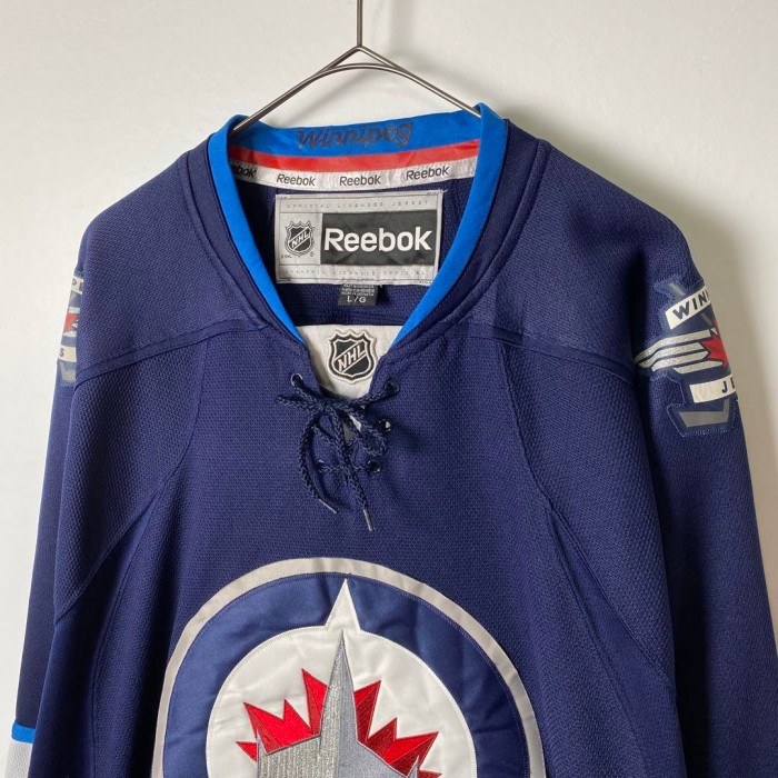 Reebok NHL ウィニペグジェッツ ホッケーシャツ ゲームシャツ 長袖 L | Vintage.City 古着屋、古着コーデ情報を発信
