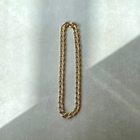 Vintage 80s retro gold flat design chain necklace レトロ ヴィンテージ ゴールド フラット デザイン チェーンネックレス | Vintage.City 古着屋、古着コーデ情報を発信