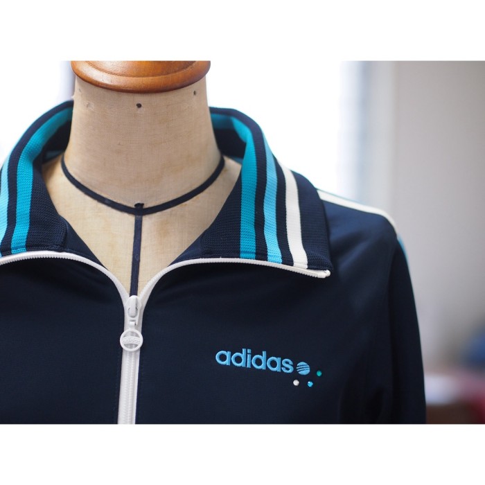 Adidas アディダス トラックジャケット ネイビー レディースM ロゴ刺繍 #201 | Vintage.City 古着屋、古着コーデ情報を発信