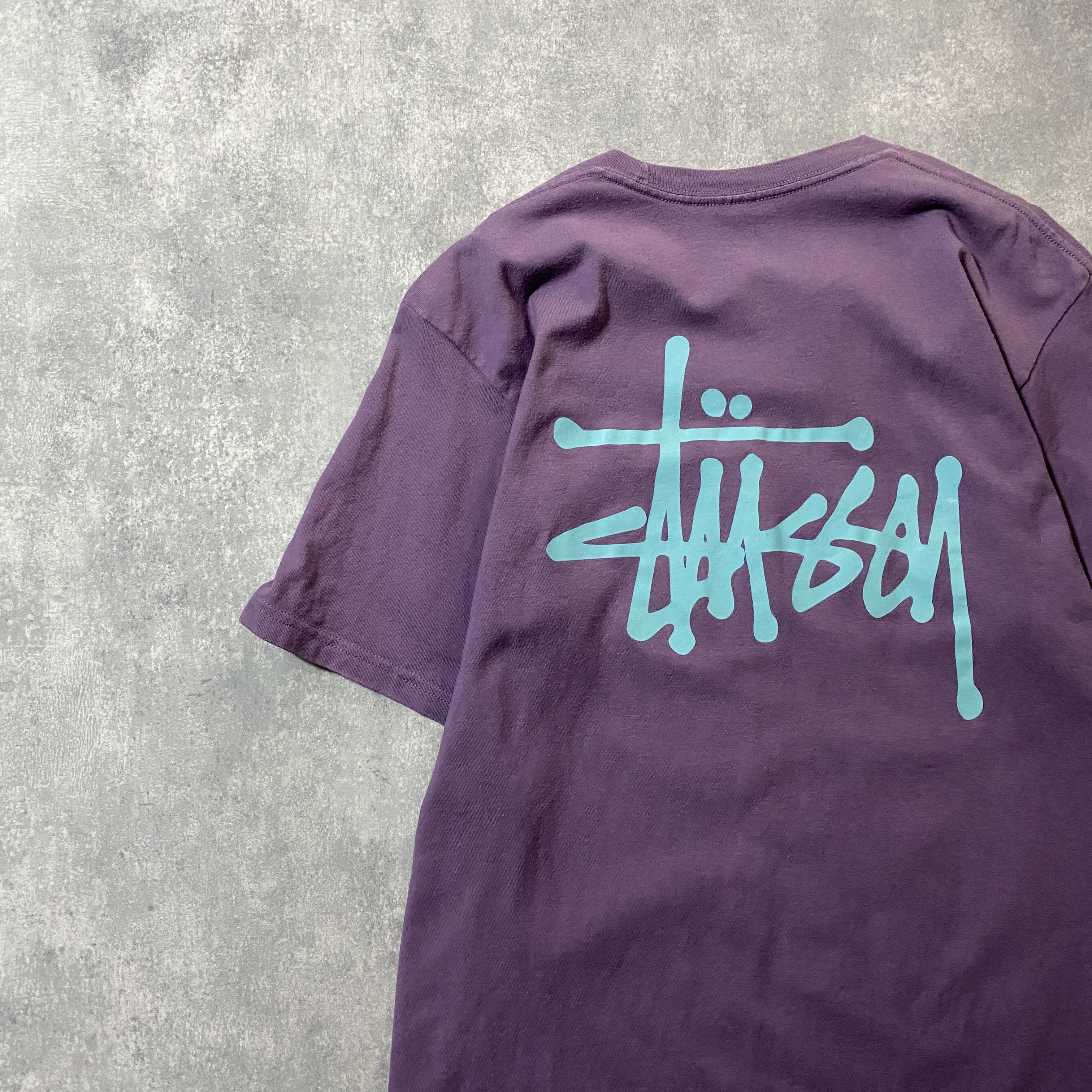 stussy ステューシー ショーンフォト バックプリント パープル T