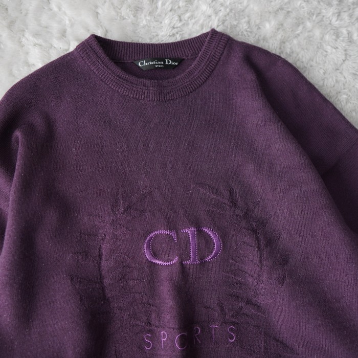 Christian Dior / クリスチャンディオール ニット / セーター 1990年代製 / ロゴ刺繍 Mサイズ相当 | Vintage.City 古着屋、古着コーデ情報を発信