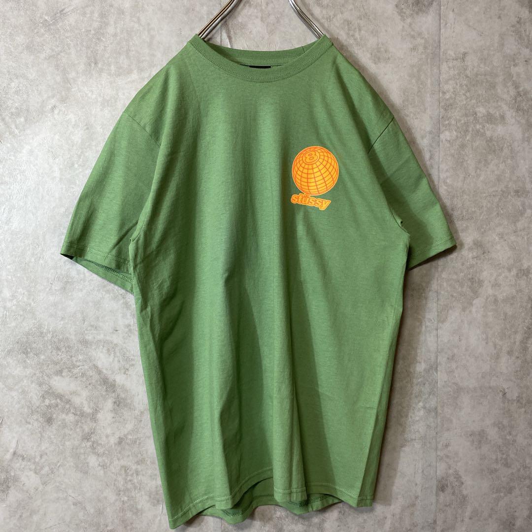 STUSSY neon 8ball backprint T-shirt size M 配送A ステューシー ８