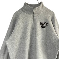 NIKE ナイキ スウェット ハーフジップ 刺繍ロゴ ワンポイントロゴ 90s | Vintage.City 古着屋、古着コーデ情報を発信