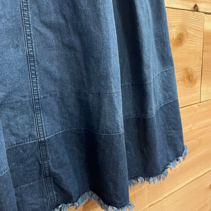 裾フリンジ デニムスカート フレアスカート | Vintage.City 古着屋、古着コーデ情報を発信