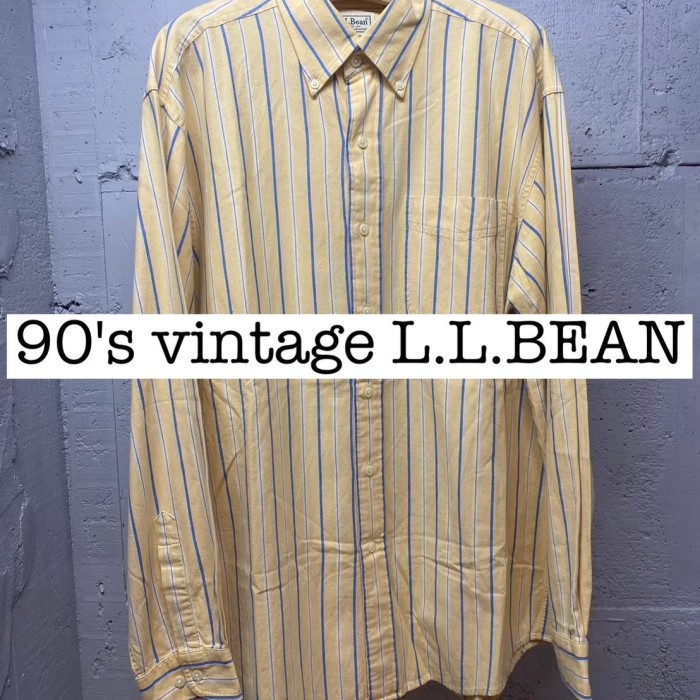 90s vintage ストライプ　ボタンダウンシャツ　イエロー  SS049 | Vintage.City 빈티지숍, 빈티지 코디 정보