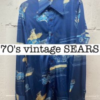70s vintage SEARS シアーズ　クラシックカープリント　長袖シャツ   SS056 | Vintage.City 빈티지숍, 빈티지 코디 정보
