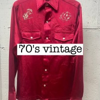70s vintage ダイス　トランプ　船　刺繍　ウエスタンシャツ　USA製   SS054 | Vintage.City 古着屋、古着コーデ情報を発信