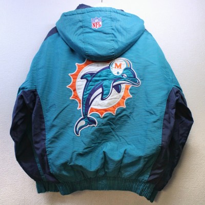 PROLINE Miami Dolphins Nylon Heavy Jacket マイアミドルフィンズ　ナイロンヘビージャケット　SIZE M | Vintage.City 古着屋、古着コーデ情報を発信