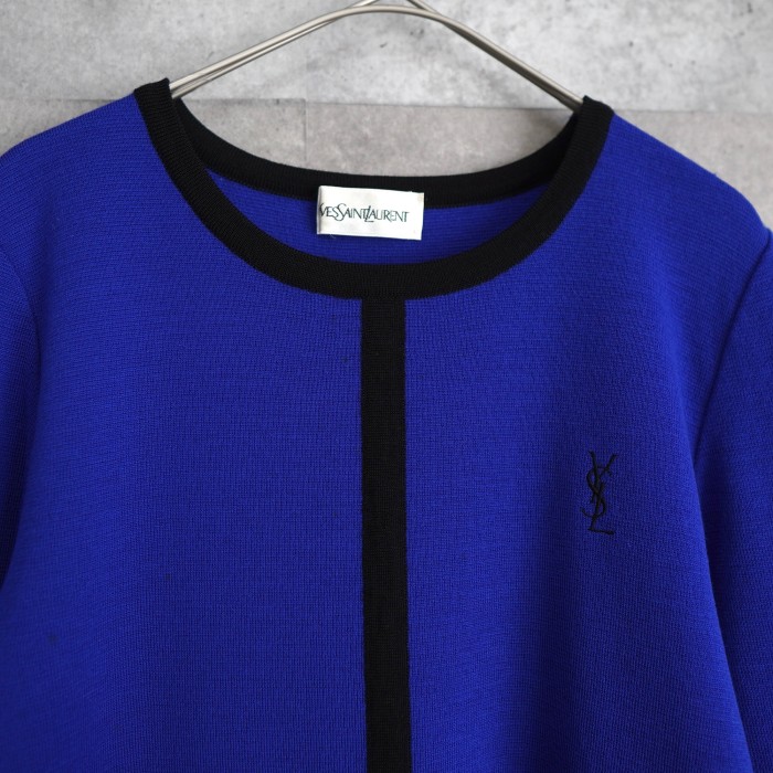 Yves Saint Laurent / イヴ・サンローラン ニット / セーター 1990年代製 / ロゴ刺繍 Mサイズ | Vintage.City 古着屋、古着コーデ情報を発信