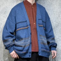 古着 オーバーサイズ シルクブレンド デザイン カーディガン ニット セーター | Vintage.City 古着屋、古着コーデ情報を発信