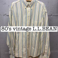 80's vintageL.L.BEAN ストライプ　ボタンダウンシャツ　BD   SS048 | Vintage.City 古着屋、古着コーデ情報を発信