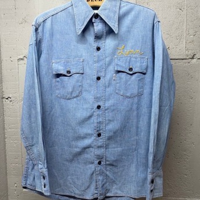 70s vintage LEVIS 刺繍　シャンブレーシャツ　デニム　USA製  SS081 | Vintage.City 古着屋、古着コーデ情報を発信