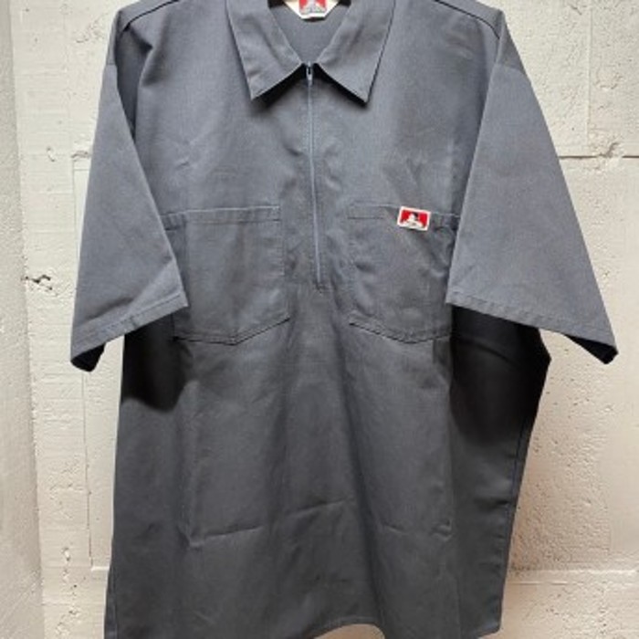 90s vintage BEN DAVIS 半袖ワークシャツ USA製　グレー  SS072 | Vintage.City 古着屋、古着コーデ情報を発信