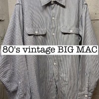 80's vintage BIG MAC ヒッコリーストライプ　ワークシャツ  SS073 | Vintage.City 빈티지숍, 빈티지 코디 정보