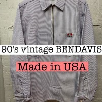 90s vintage ベンデイビス　USA製ワークシャツ　ヒッコリーストライプ  SS070 | Vintage.City 빈티지숍, 빈티지 코디 정보