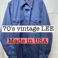 70s vintage LEE 黒タグ　ワークシャツ　ネイビー　USA製   SS069 | Vintage.City Vintage Shops, Vintage Fashion Trends