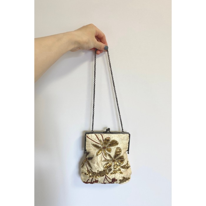 Used retro botanical beads embroidery bag レトロ ユーズド ボタニカル ビーズ刺繍 バッグ | Vintage.City 古着屋、古着コーデ情報を発信