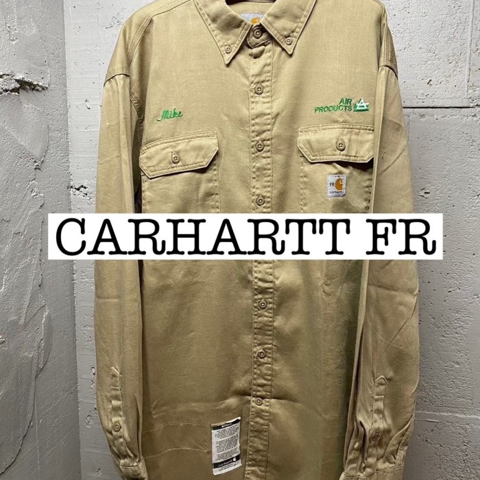 CARHARTT FR カーハート　企業物　長袖ワークシャツ　刺繍　ビッグサイズ   SS067 | Vintage.City 빈티지숍, 빈티지 코디 정보
